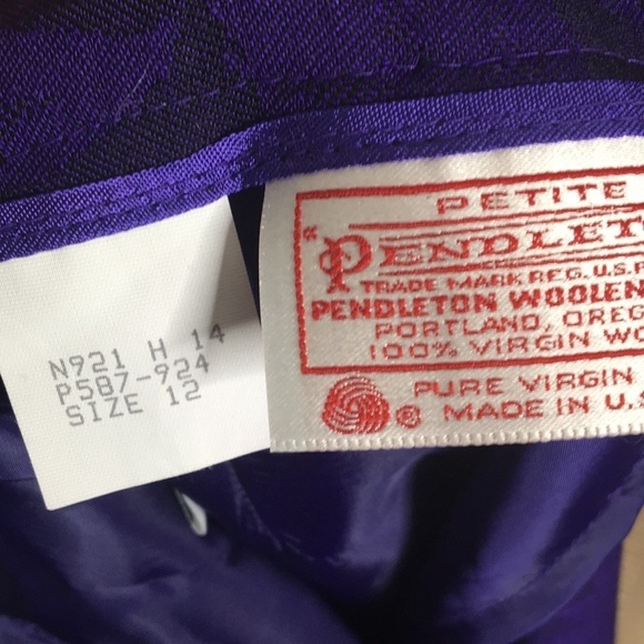 Pendleton women’s petite wool purple suit and skirt set​ - Picture 8 of 8